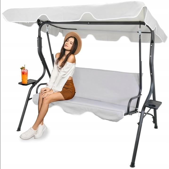 Качели садовые Garden трехместные с навесом раскладные до 200 кг - фото 3 Качели садовые Garden трехместные с навесом раскладные до 200 кг - фото 3