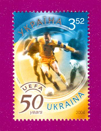 Почтовые марки Украины 2004 года 50 лет UEFA Спорт/Футбол (200430002)