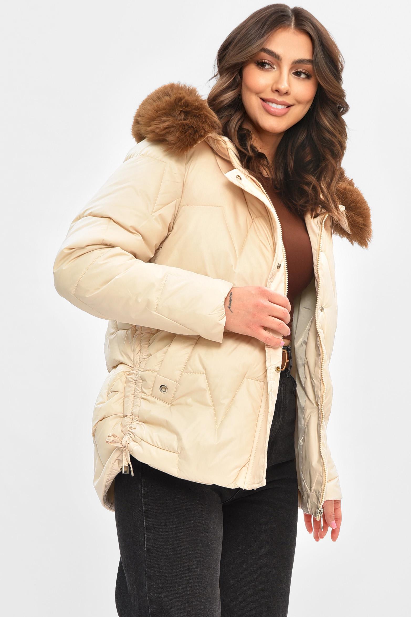 Куртка жіноча демісезонна L Молочний (206969) - фото 2