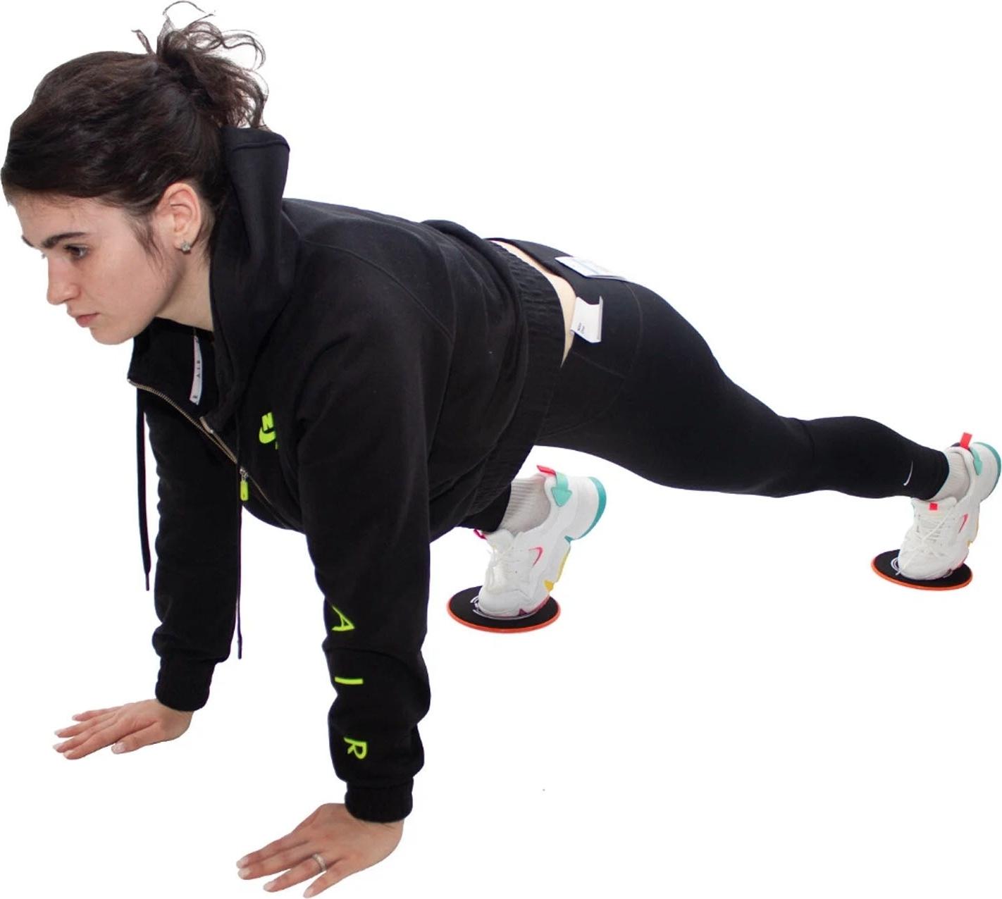 Глайдинг-диски LiveUp SLIDING DISC Оранжево-черный (LS3360) - фото 6