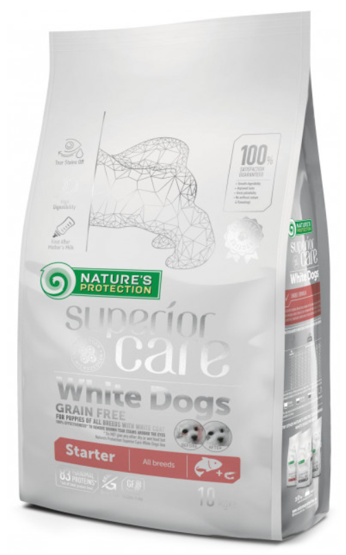 Корм для собак Nature's Protection Superior Care White Dogs Grain Free Starter All Breeds 10 кг