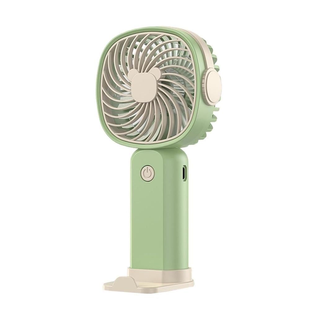 Вентилятор портативный Portable Fan PF-01 аккумуляторный 3 скорости USB Зеленый (SS-77)