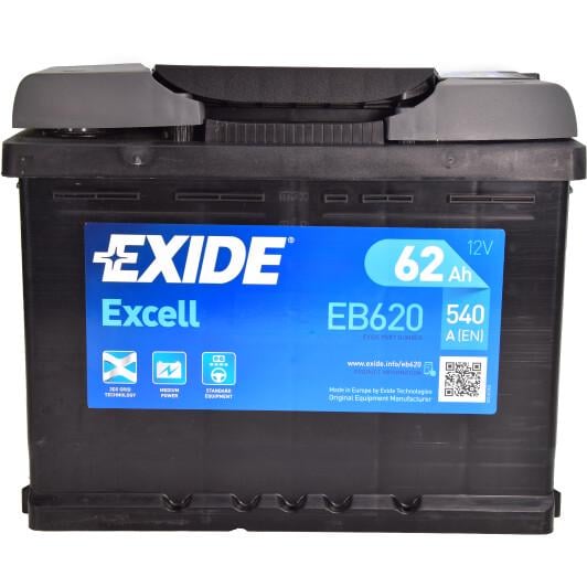 Аккумулятор EXIDE EXCELL R EN540 62 Ah-12 V 242х175х190 мм (EB620)