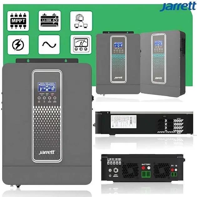 Инвертор автономный гибридный Jarrett JARP-3,2KVA 3000W 24V с MPPT и чистой синусоидой с дисплеем (G9158) - фото 2 Инвертор автономный гибридный Jarrett JARP-3,2KVA 3000W 24V с MPPT и чистой синусоидой с дисплеем (G9158) - фото 2