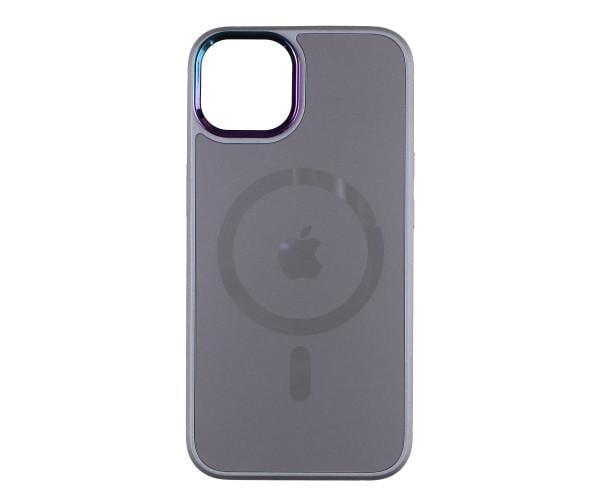 Чехол накладка TPU + PC Foggy with Magsafe для Apple Iphone 13 Grey - фото 1