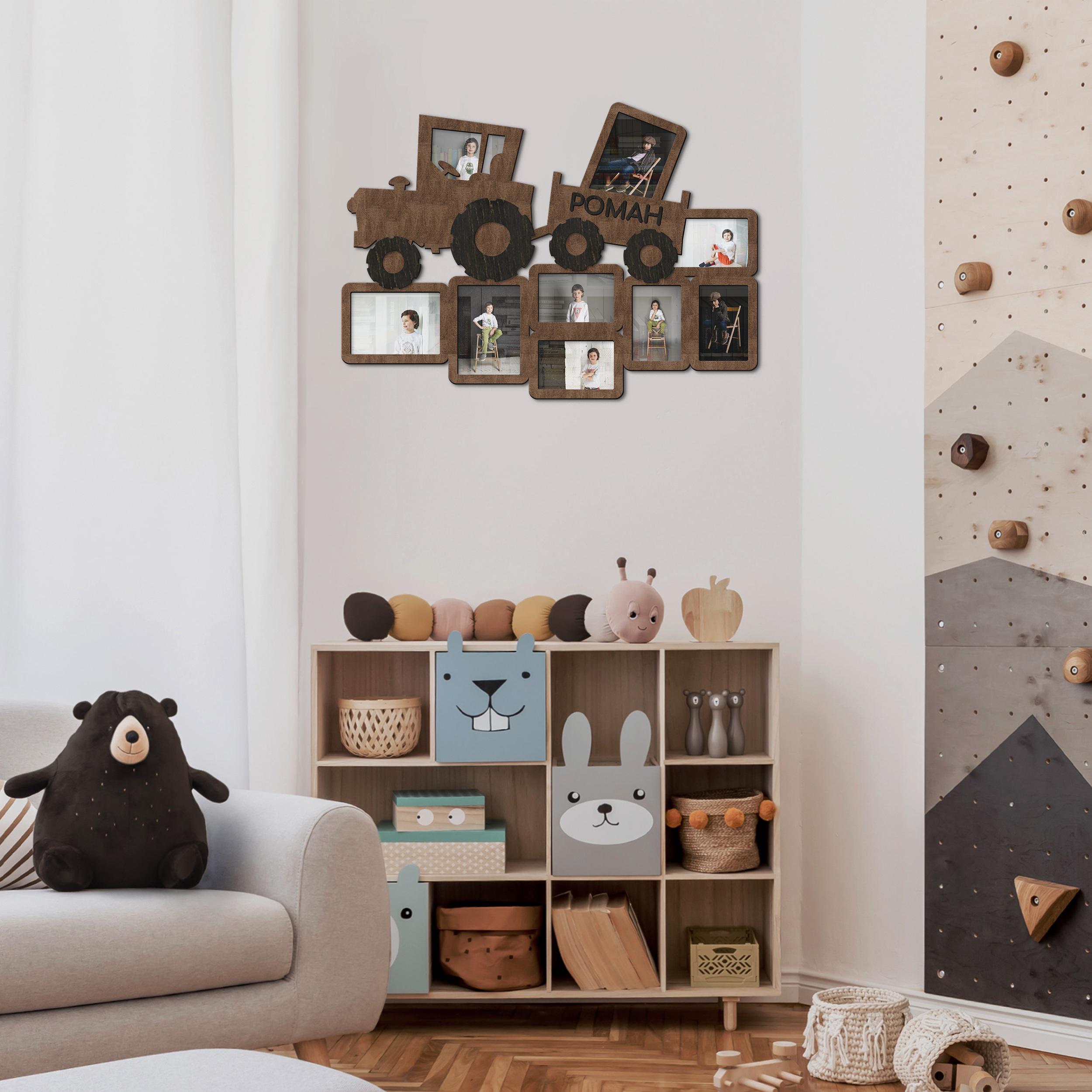 Фоторамка-колаж The Frame Depot у формі трактора з нанесенням імені на 9 фото Темно-коричневий (tractor_collage-5) - фото 2 Фоторамка-колаж The Frame Depot у формі трактора з нанесенням імені на 9 фото Темно-коричневий (tractor_collage-5) - фото 2