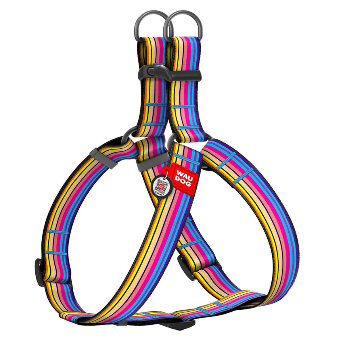 Шлея для собак Waudog Nylon Лінія 1 з QR паспортом/пластиковим фастексом XL 35 мм х 70-100 см (324-0006 Col) Шлея для собак Waudog Nylon Лінія 1 з QR паспортом/пластиковим фастексом XL 35 мм х 70-100 см (324-0006 Col)