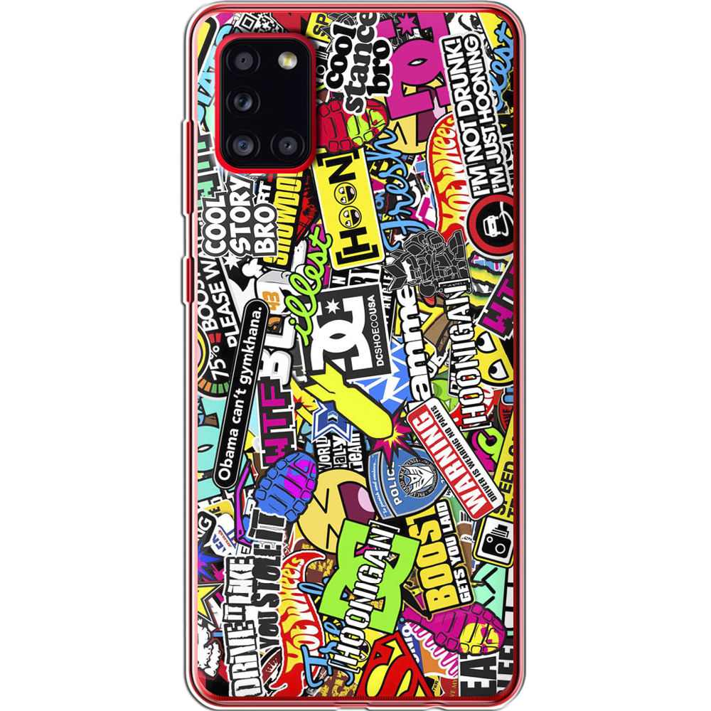 Чехол Boxface Samsung A315 Galaxy A31 Multicolored Inscriptions Прозрачный силикон (39470-up880-39470)