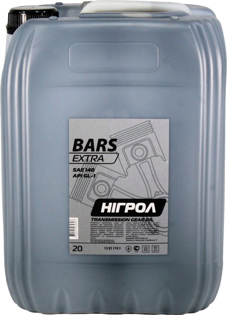 Трансмиссионное масло Bars Extra SAE 140 Нигрол 20 л (1400825)