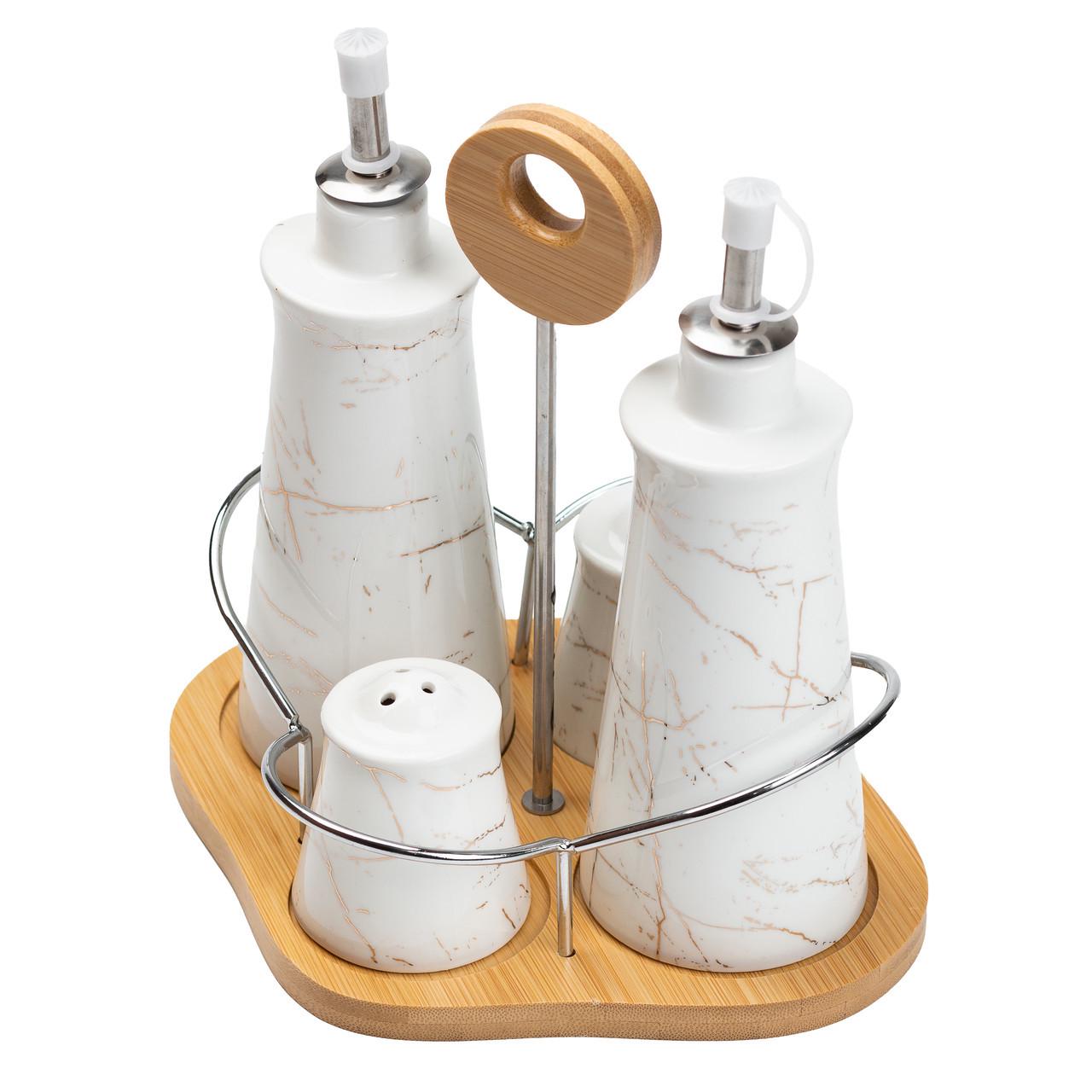 Набір для спецій HP1219 на бамбуковій підставці 4 предмети (A-032732) - фото 6