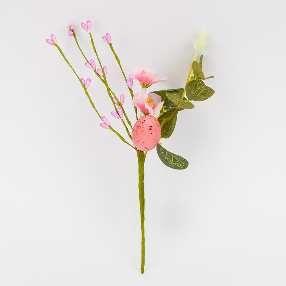 Декоративная веточка Пасхальные яйца 26 см (5107-021/pink) Декоративная веточка Пасхальные яйца 26 см (5107-021/pink)