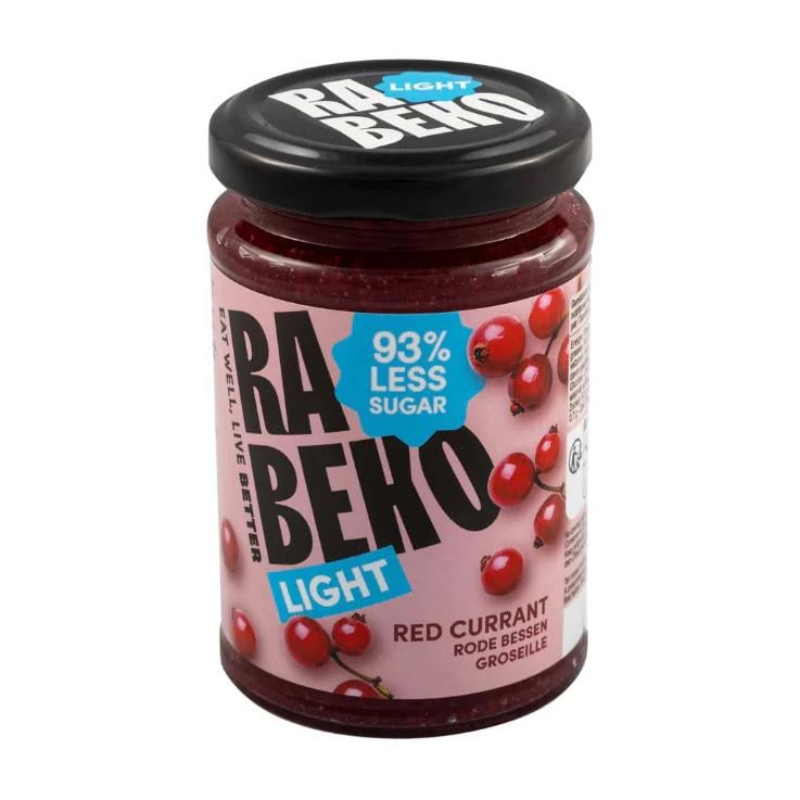 Джем Rabeko Light Jam без добавленного сахара 59% фруктов 230 г Красная смородина Джем Rabeko Light Jam без добавленного сахара 59% фруктов 230 г Красная смородина