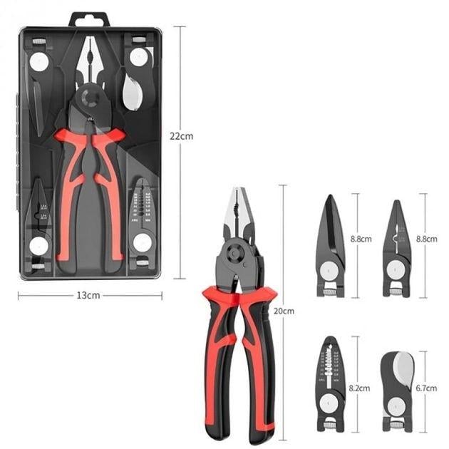 Плоскогубці 5в1 зі змінними насадками в кейсі (EL-SJP8029) - фото 3