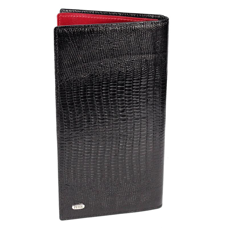 Портмоне чоловіче Petek 244 Чорний із червоним (244-041-A31)