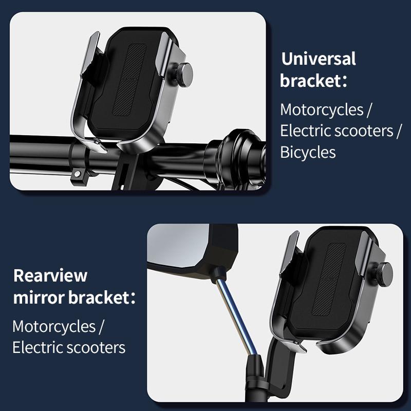 Держатель вело-мото BASEUS Armor Motorcycle holder 20мм черный - фото 8