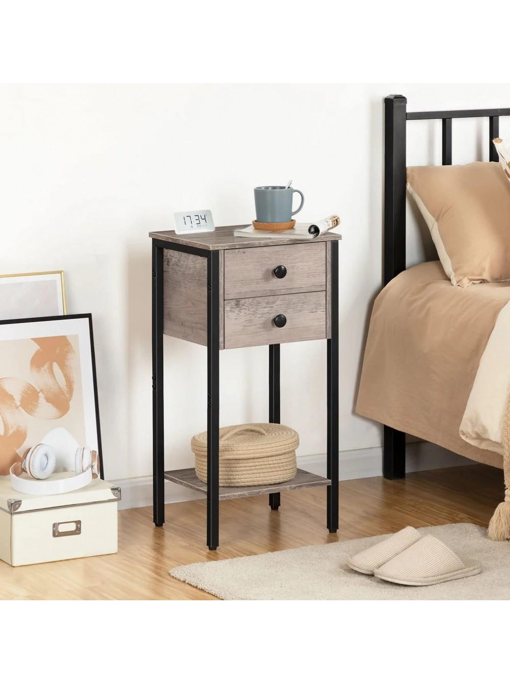 Тумбочка прикроватная высокая MSM с 2 ящиками и полкой (a119) - фото 2 Тумбочка прикроватная высокая MSM с 2 ящиками и полкой (a119) - фото 2