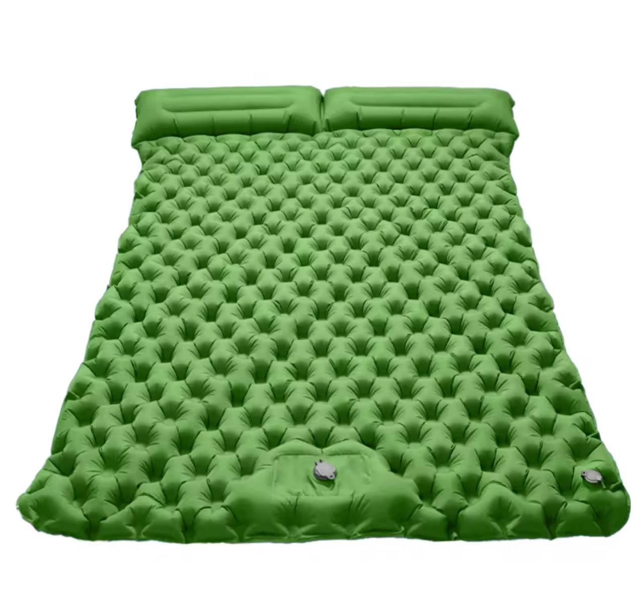 Килимок надувний двухспальний з вбудованим насосом та подушками Green (5gj-itb-hnk) - фото 1 Килимок надувний двухспальний з вбудованим насосом та подушками Green (5gj-itb-hnk) - фото 1