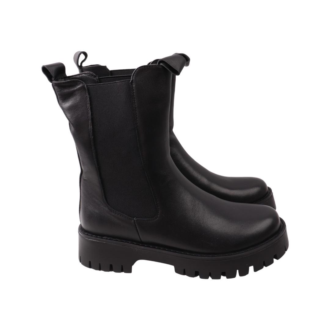 Ботинки женские Melanda из кожи р. 39 Черный (6-21DHC)