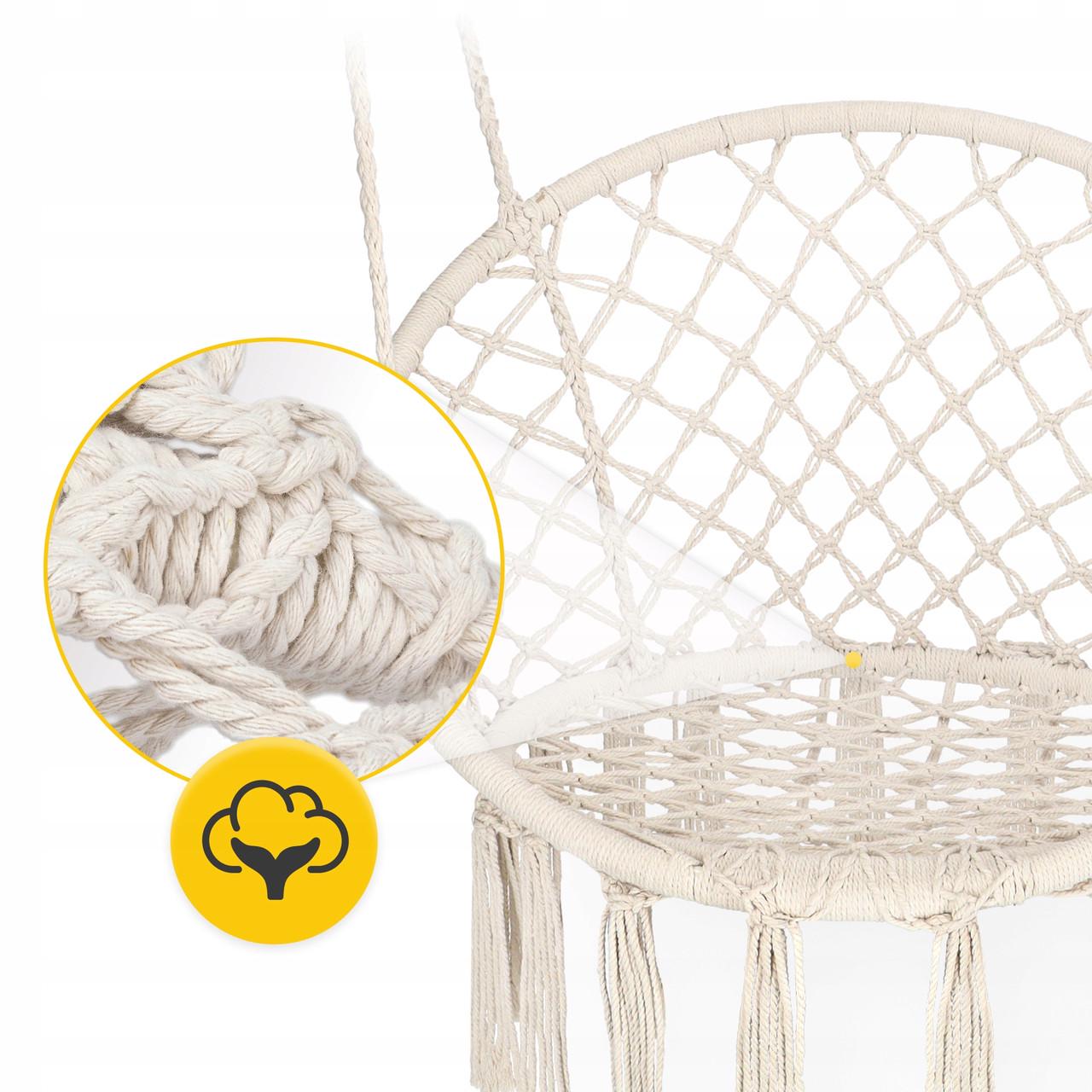 Кресло-качели 4fizjo Boho Dream 80 см Beige (P-5905973404518) - фото 9 Кресло-качели 4fizjo Boho Dream 80 см Beige (P-5905973404518) - фото 9