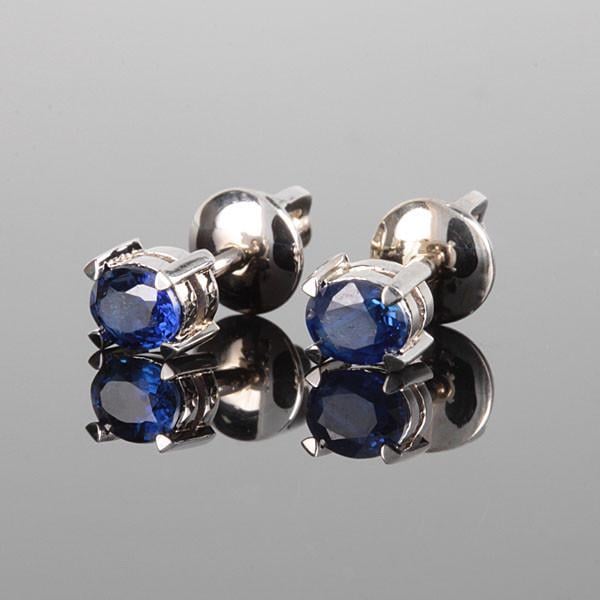 Сережки жіночі з сапфірами (1625044805)