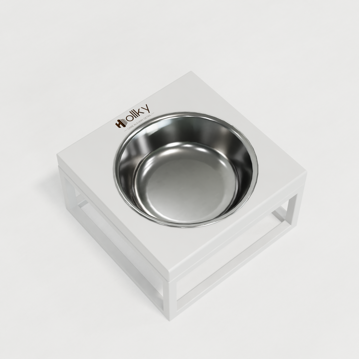 Миска на подставке для кошек и маленьких собак Hollky Base Solo S 0,45 л (S-18187-WHWH) - фото 4 Миска на подставке для кошек и маленьких собак Hollky Base Solo S 0,45 л (S-18187-WHWH) - фото 4