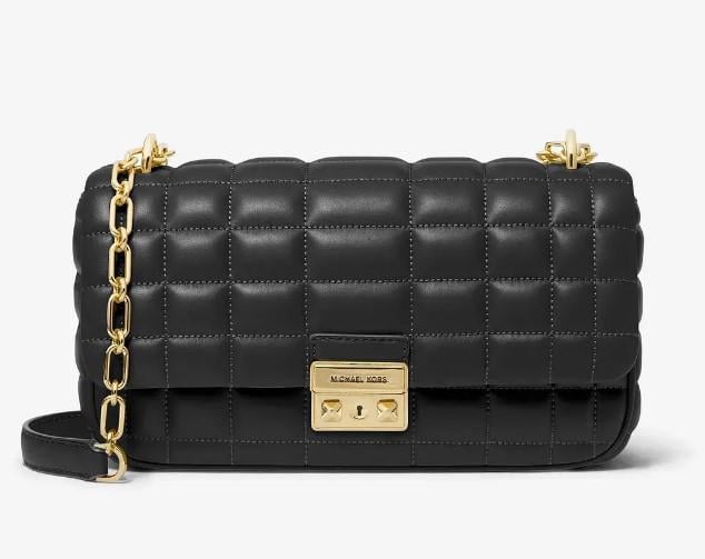 Сумка женская Michael Kors Tribeca Large Quilted Leather Shoulder Bag Black (b2438)