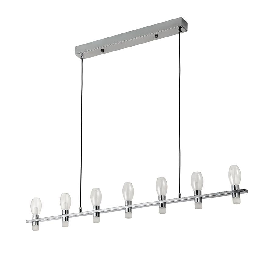 Люстра подвесная светодиодная Levistella 788P10130-7L CH+CL плафон прозрачный Хром Люстра подвесная светодиодная Levistella 788P10130-7L CH+CL плафон прозрачный Хром