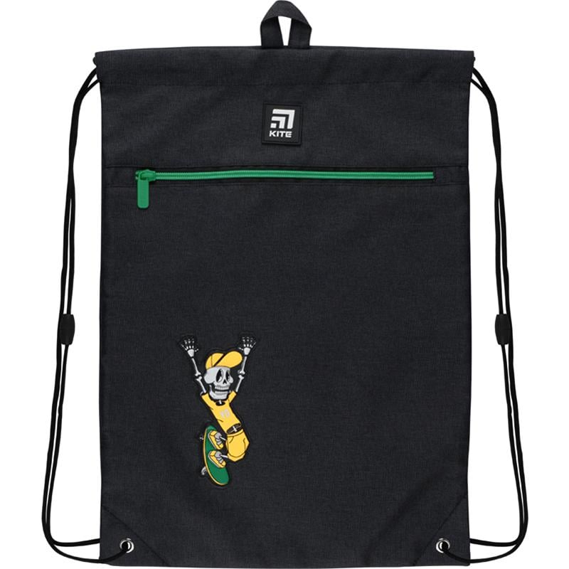 Сумка для обуви с карманом KITE Education Yo 46x33 см Черный (K22-601M-12)