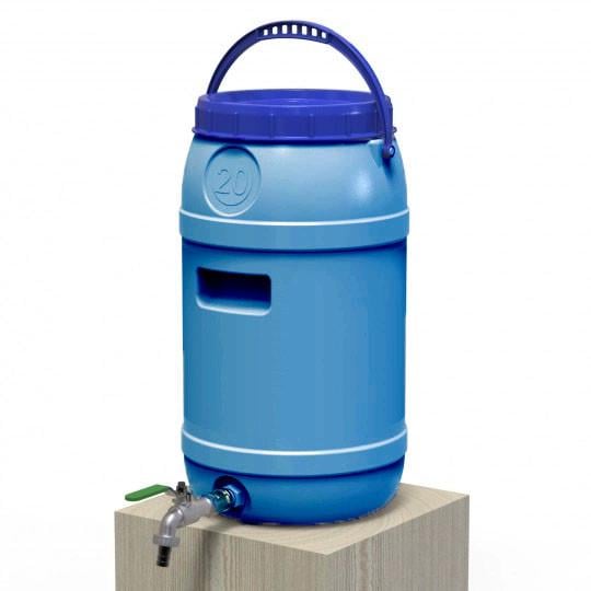 Бидон двухслойный Litolan пищевой с латуневым краном и дужкой защита от УФ 20 л (43357)