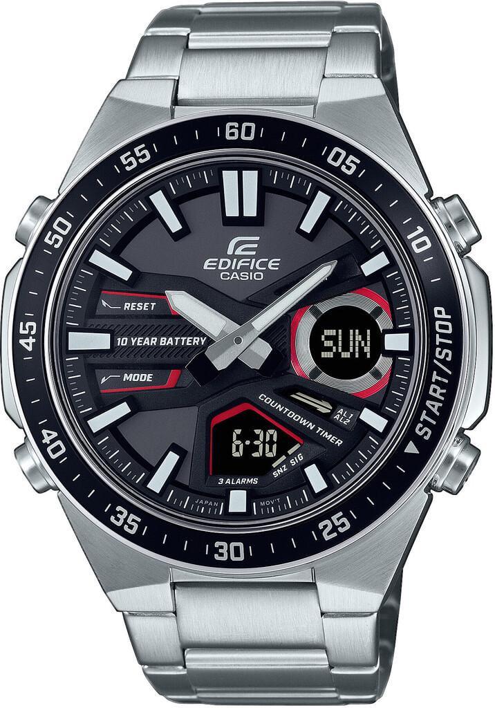 Наручний годинник чоловічий Casio Edifice EFV-C110D-1A4VEF з сталевим корпусом/водозахистом 100 м Чорний (3100234265) Наручний годинник чоловічий Casio Edifice EFV-C110D-1A4VEF з сталевим корпусом/водозахистом 100 м Чорний (3100234265)