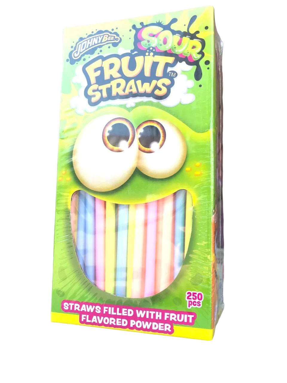 Трубочка с кислой пудрой Johny bee sour Fruit Straws 250 шт. (00000003763)