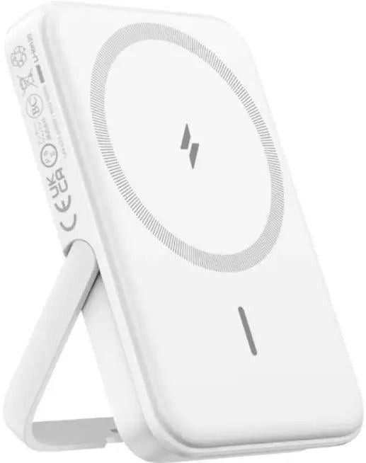 Повербанк магнітний Magsafe Anker A1618 5000 mAh для iPhone з підставкою для телефона Білий (26389475) - фото 2