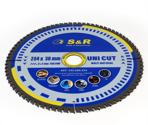 Диск пильный универсальный S&R UniCut Meister FWF 254х30х3 мм (245080254)