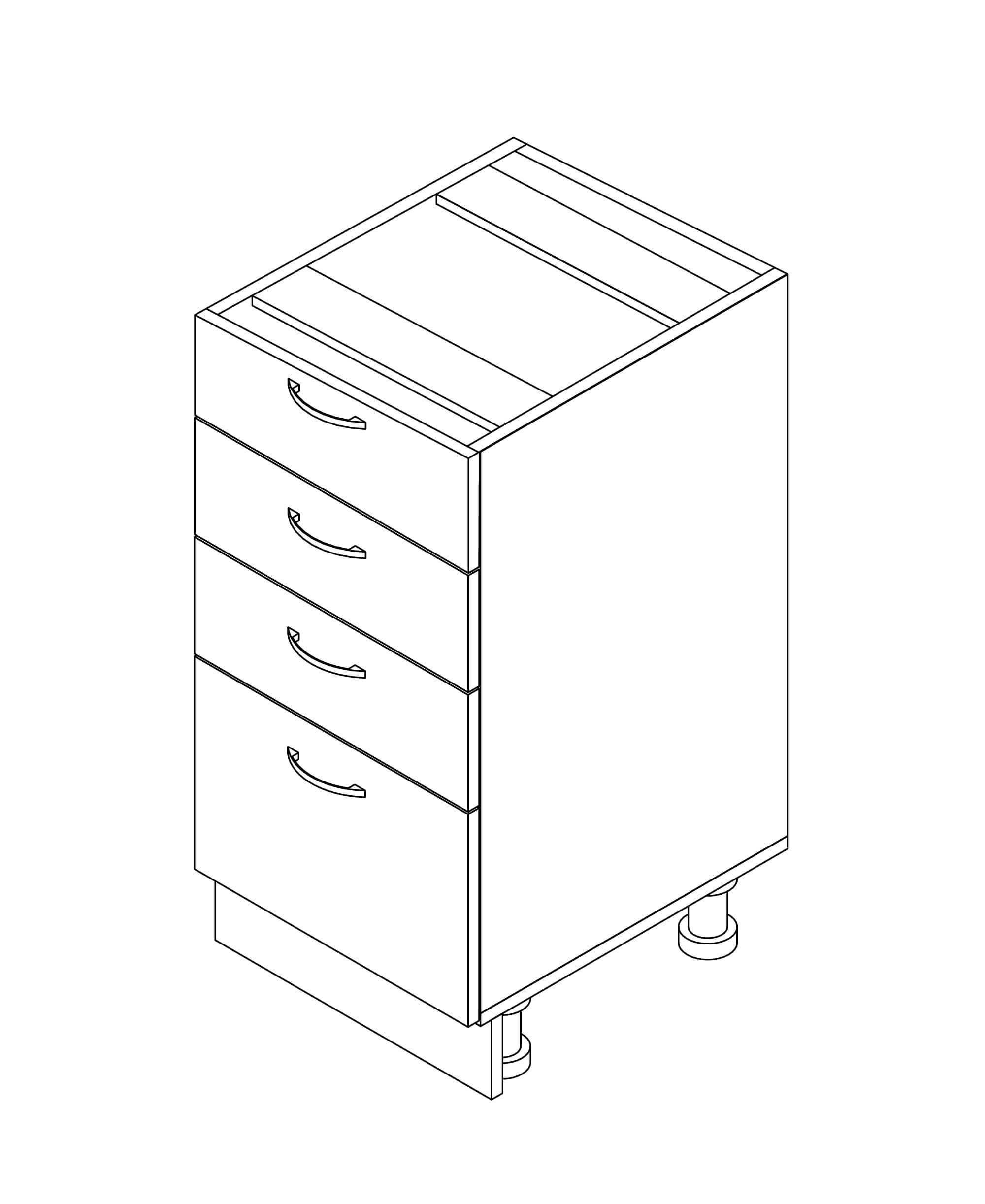Тумба з чотирма ящиками МАКСІ-МЕблі без стільниці 700 Дуб сонома/Білий гладкий (70114) - фото 6 Тумба з чотирма ящиками МАКСІ-МЕблі без стільниці 700 Дуб сонома/Білий гладкий (70114) - фото 6