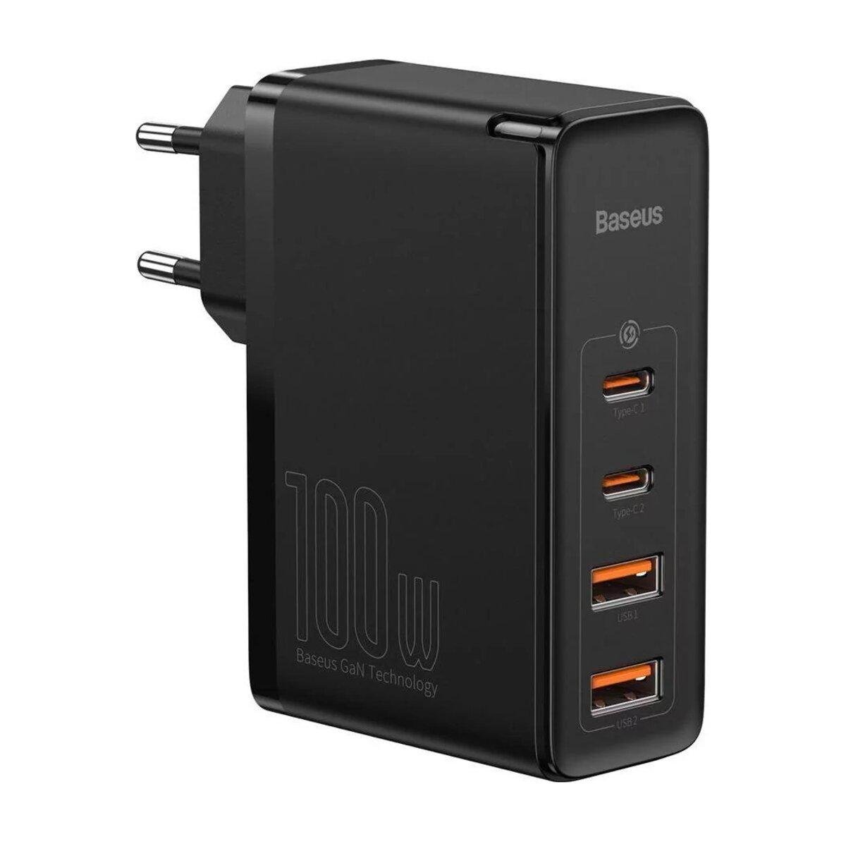 Адаптер зарядный BASEUS CCGAN2P-L01 GaN2 Pro 100 Вт 2 порта USB 2 порта Type-C Черный (564173)
