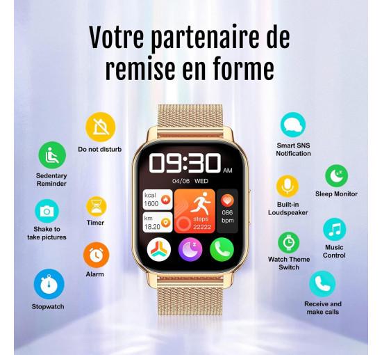 Смарт-часы Lige Celestia с тонометром и двумя ремешками - фото 7