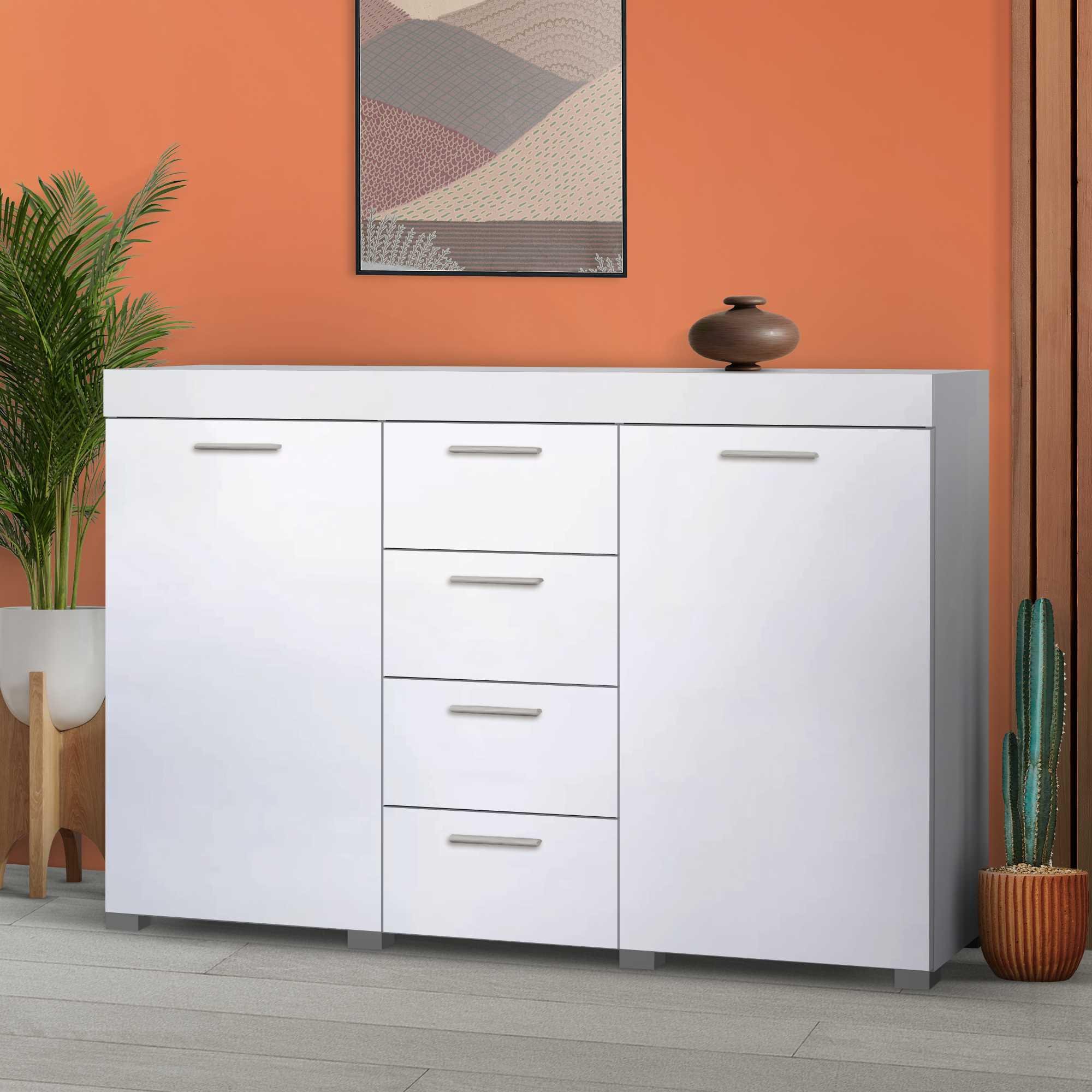 Комод з двома тумбами та висувними шухлядами Білий (О-7а) - фото 4 Комод з двома тумбами та висувними шухлядами Білий (О-7а) - фото 4