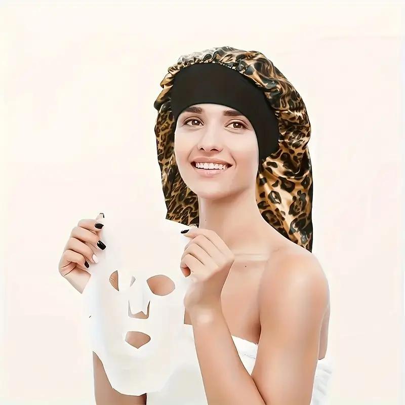 Шапочка для сна длинная на эластичной резинке универсального размера Леопардовый (2536970837) - фото 4