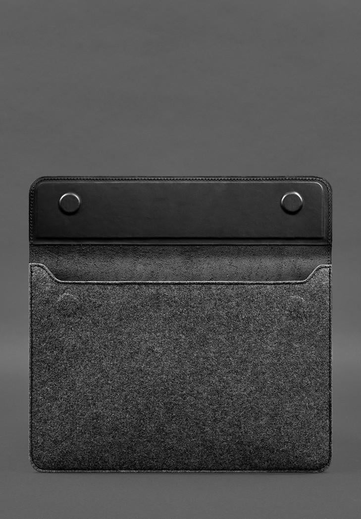 Чехол-конверт с клапаном кожа/фетр для MacBook 14" Crazy Horse Черный (A-028188) - фото 3 Чехол-конверт с клапаном кожа/фетр для MacBook 14" Crazy Horse Черный (A-028188) - фото 3