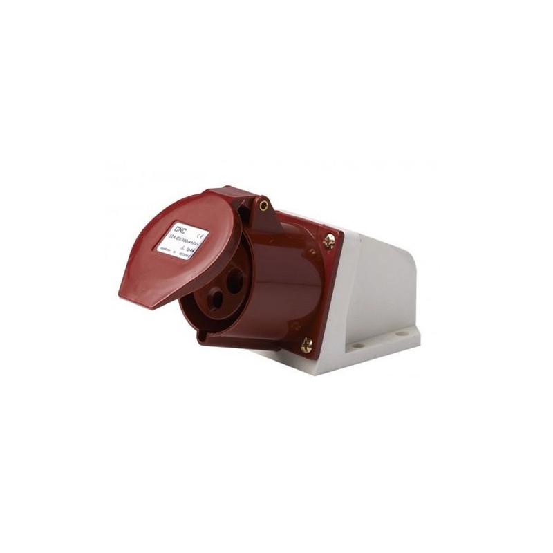 Силовая розетка CNC YHT-114 3P+N 16А 380 В стационарная IP44 Красный (000000464)