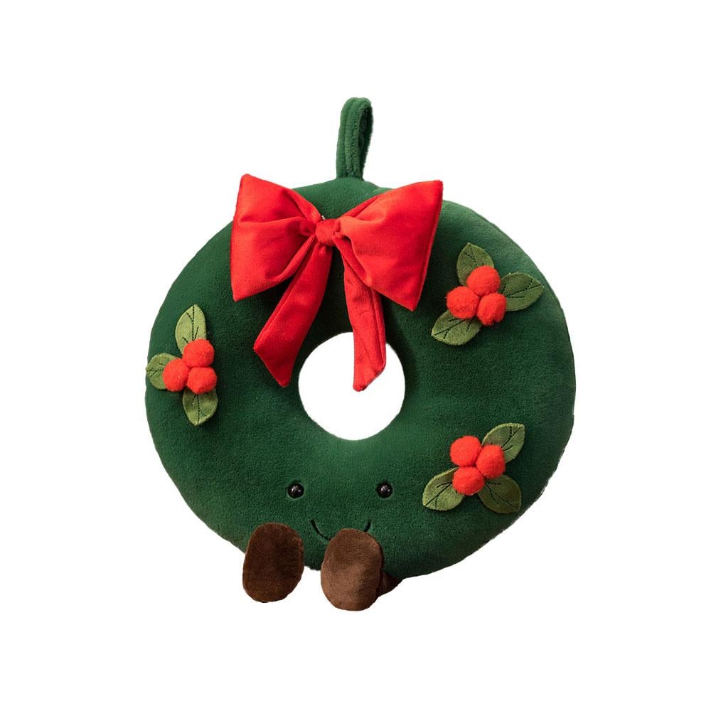 Мягкая игрушка-подушка новогодняя рождественский венок (TA0144_1)
