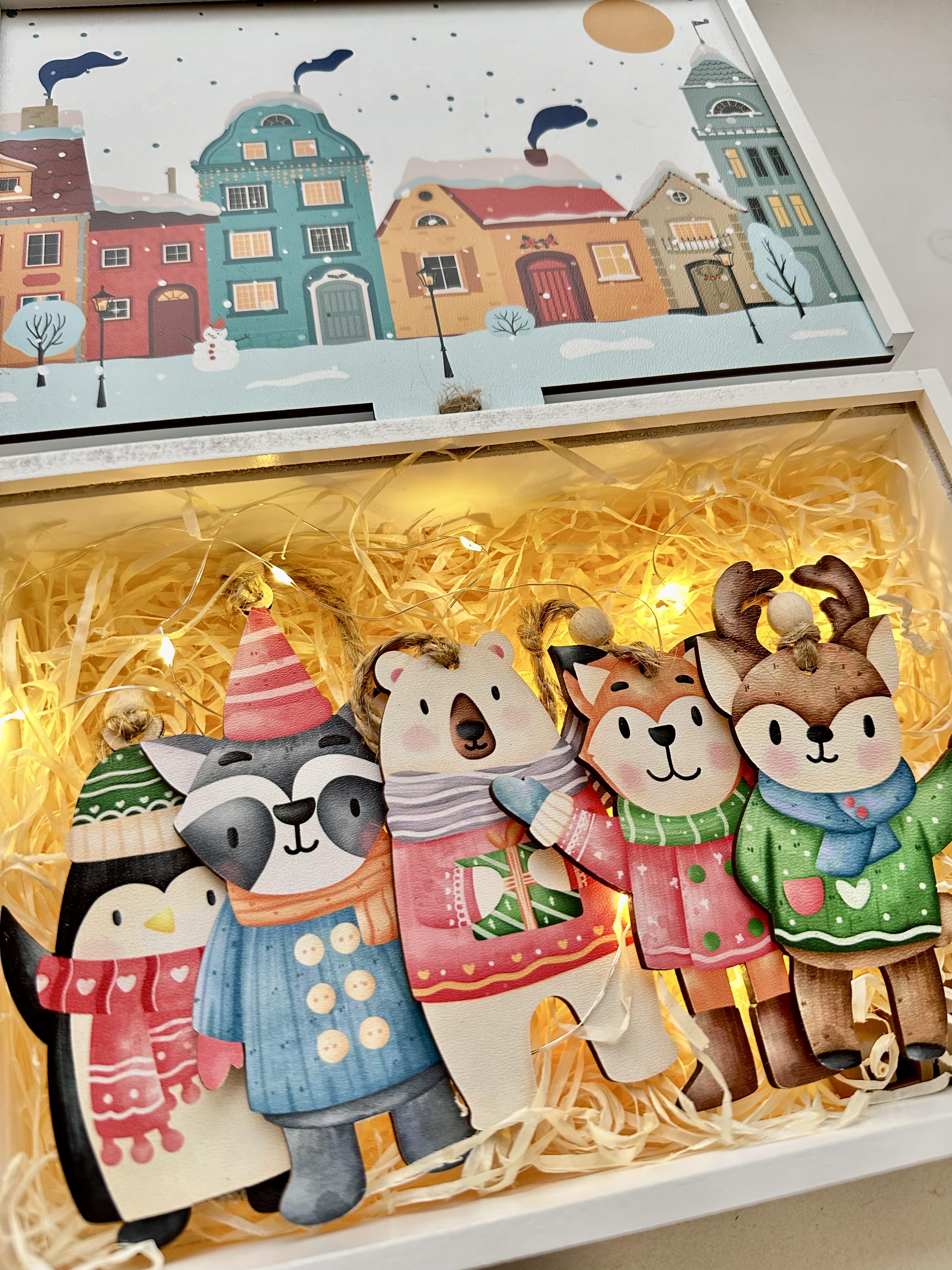 Набір з іграшками в дерев'яній коробці 5 шт. - фото 2 Набір з іграшками в дерев'яній коробці 5 шт. - фото 2