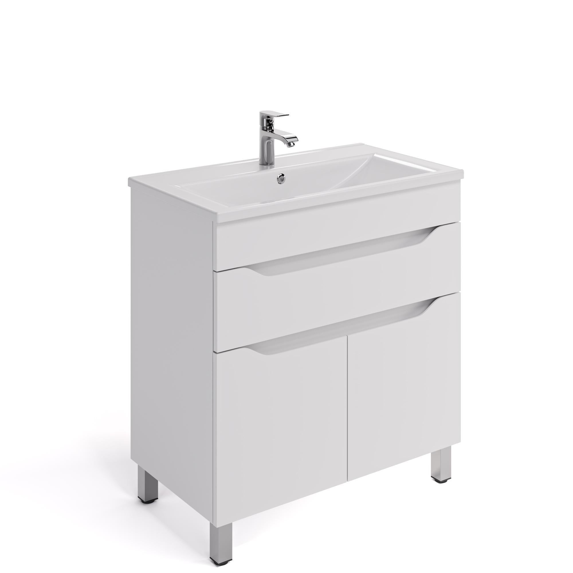 Тумба в ванную Line ТН3-80 с умивальником Line 80