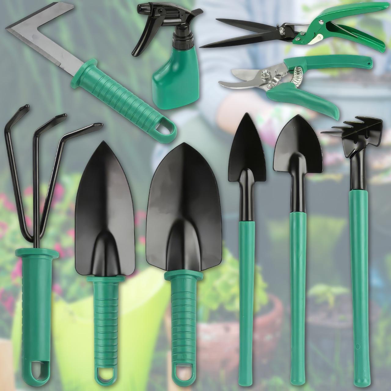 Набір ручного садового інструменту для саду та городу 10в1 в пластиковому кейсі (27438156) - фото 13 Набір ручного садового інструменту для саду та городу 10в1 в пластиковому кейсі (27438156) - фото 13