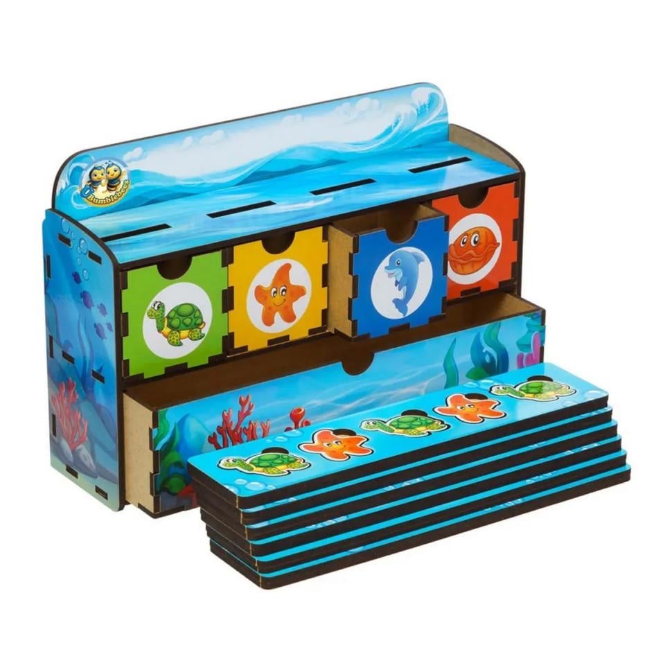 Іграшка дитяча дерев'яна Ubumblebees PSD004 Морські жителі-2