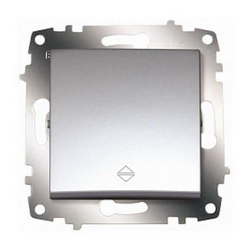 Вимикач EL-BI ZENA Silverline прохідний без рамки Сірий металік (2064)
