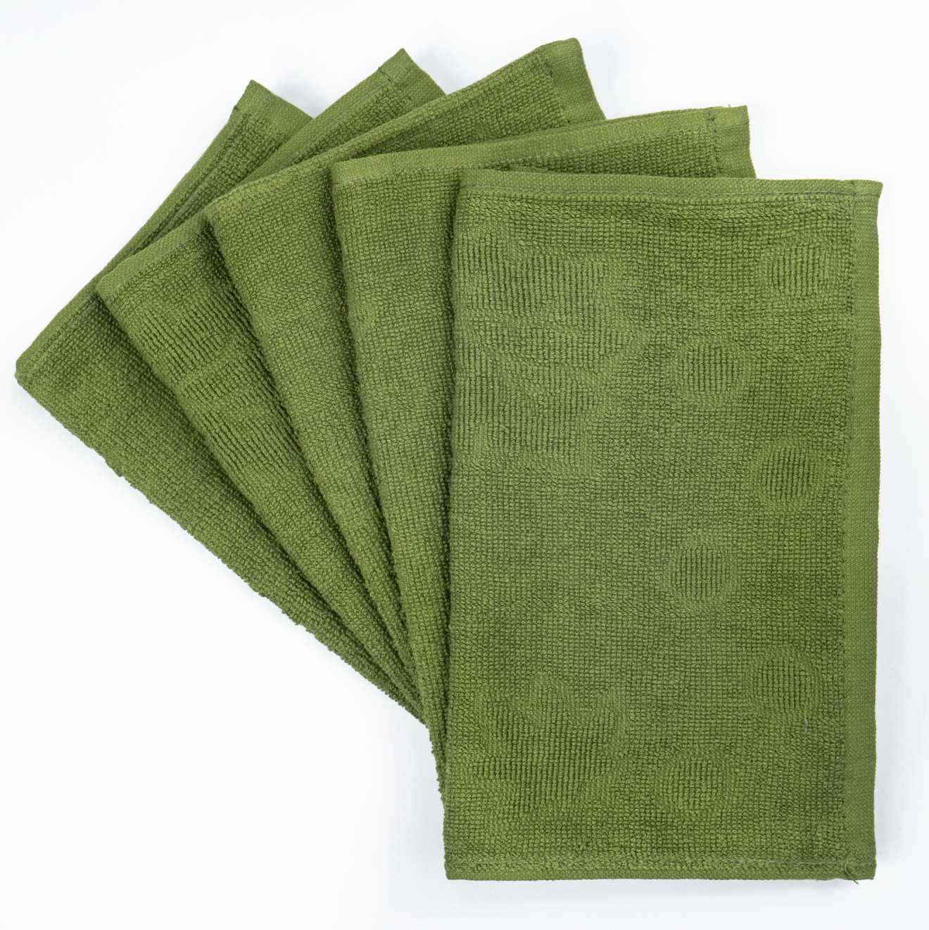 Кухонная салфетка GM Textile жаккардовая 25х45 см Зеленый (380-45-green) - фото 4