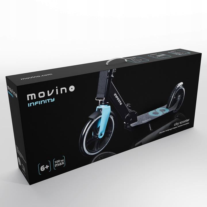 Самокат Movino Infinity до 100 кг Black/Blue (14982218) - фото 8