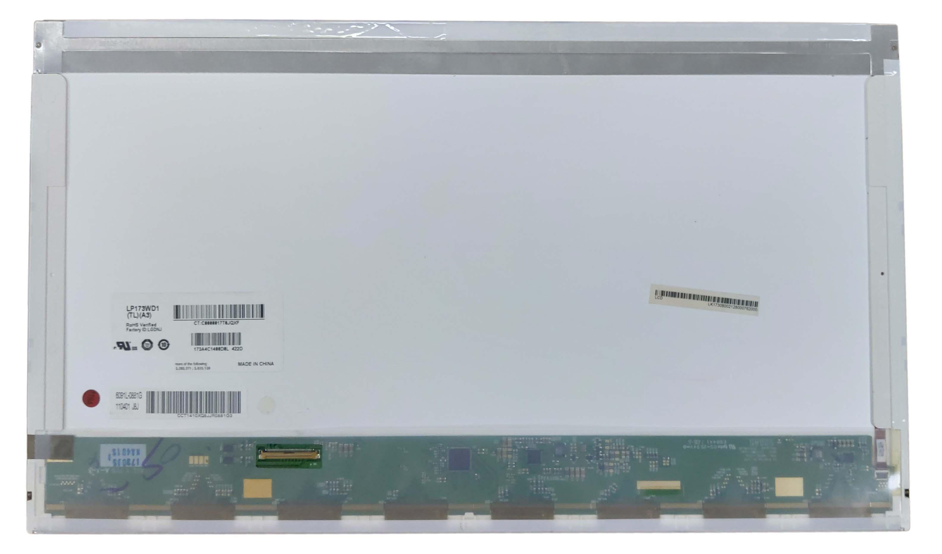 Матрица для ноутбука 17,3" Normal 40 pin слева 1600x900 LED без креплений глянцевая для LG/Philips LP173WD1-TLA3