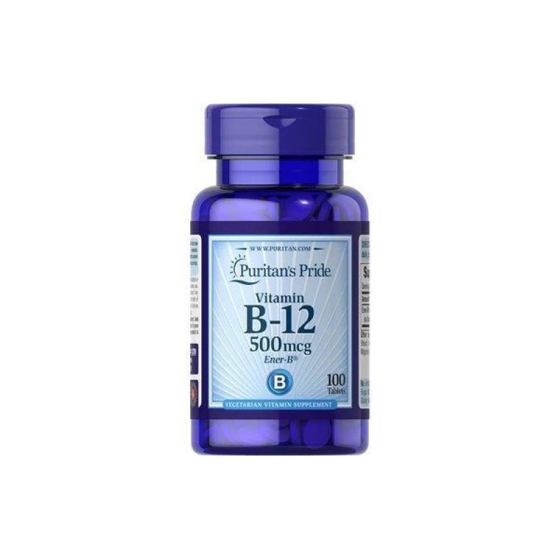 Вітаміни Puritan's Pride Vitamin B-12 500 мкг 100 таблеток (PTP-11370)